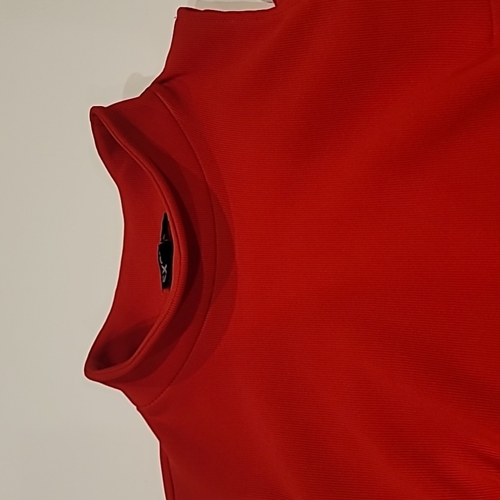 Express Cut Out Cold Shoulder Stretch Dress Red Small - Picture 11 of 12